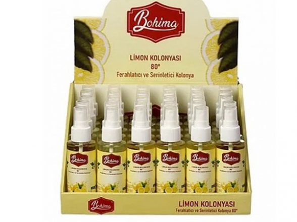 Bohima 100 Ml Sprey Kapak Kolonya 30 Adet Stant Kutulu
